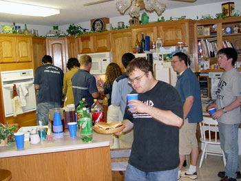 Belly up to the bar, gents! It's chow time!