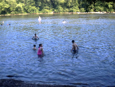 Having fun in the river!